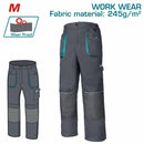 Pantalones de Trabajo con material reflectante y bolsillos. Talla M Color Gris
