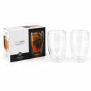 Tazas de Doble Pared de Borosilicato para Bebidas Frías y Calientes de 15.6 Oz (460ml) Vasos de Vidrio para Café y Té (Set de 2)