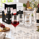 Copas de Cristal Para Vino 17.25 Oz (510ml)  Copas Transparentes Elegantes y Ligeras (Set de 4)
