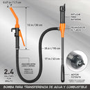 Bomba Eléctrica Portátil Para Combustible Y Agua. Extración De Aceite Y Diésel. Sifón Automático Con Boquilla De Control De Flujo.