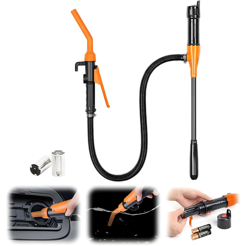 Bomba Eléctrica Portátil Para Combustible Y Agua. Extración De Aceite Y Diésel. Sifón Automático Con Boquilla De Control De Flujo.