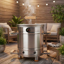 Barril Ahumador Acero Inoxidable 304 Portátil Asador Para Parrilladas Y Barbacoas. Mediano. 16" 40x40x50cm 8 - 10 Libras Aprox.