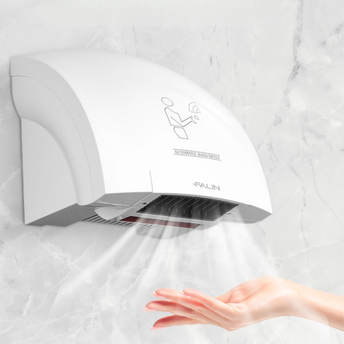 Secador De Manos Automático Con Sensor Infrarrojo De Aire Caliente 110V 1200W Material ABS