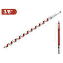 Broca Barrena 3/8" Acero al Carbono Vástago Hexagonal 1/4" Largo 18"