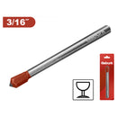 Broca punta flecha para vidrio y cerámica. Vástago Hexagonal 3/16” Punta afilada. Acero 40CR