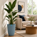 Maceta Alta Decorativa Gris Clara con Acabado Cerámico Mate para Interior y Exterior D43*H57cm Resistente a Rayos UV.