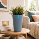 Maceta Alta Decorativa Gris Oscuro con Acabado Cerámico Mate para Interior y Exterior D14*H20cm Resistente a Rayos UV.