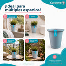 Maceta Decorativa Gris Oscuro con Borde Redondeado y Acabado Cerámico Mate para Interior y Exterior D15*H15cm Resistente a Rayos UV.