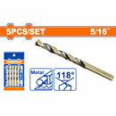 Brocas HSS de 5/16" Acero Alta Velocidad Set 5 pzas