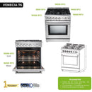 Estufa a gas Venecia 76. Color Inox.