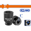 Socket de impacto 1" de 19mm. Material Cr-Mo. Tratamiento térmico. Dado.