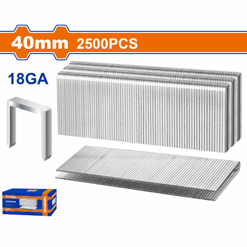 Grapas de Corona 40mm 2500 pzas por caja. Apto para WBN2540