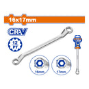 Llave de Estrella Acodada 16x17mm 219mm Cr-V Acabado Mate