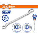 Llave de Estrella Acodada 25x28mm 374mm Cr-V Acabado Mate