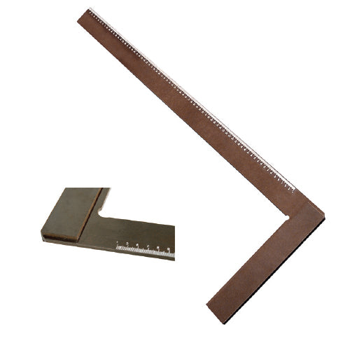 Escuadra L con divisiones métricas.