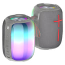 Bocina Bluetooth 5.3 Portátil 10W. Speaker Parlante Inalámbrico con Luces RGB. Altavoz Recargable con Batería de 1800mAh.