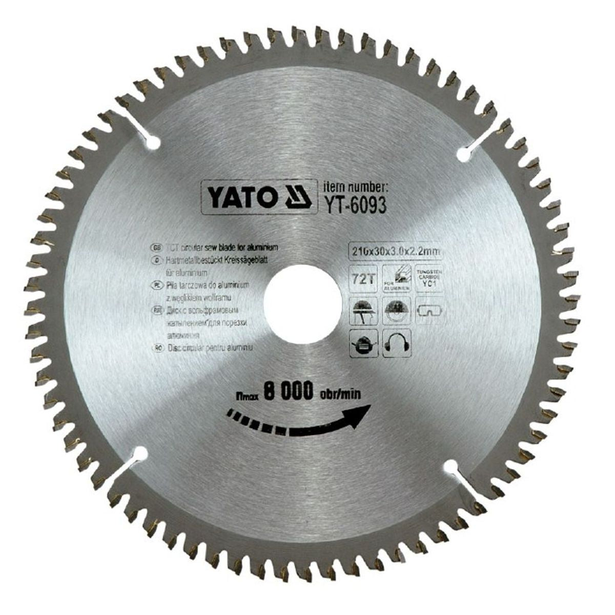 Disco corte de aluminio TCT para ingleteadora