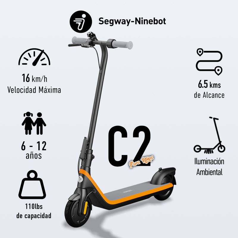 Scooter Segway Ninebot C2 Monopatín para niños