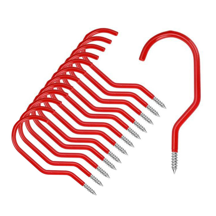 (12 piezas) Set de Ganchos Rojos de Vinilo para Bicicletas