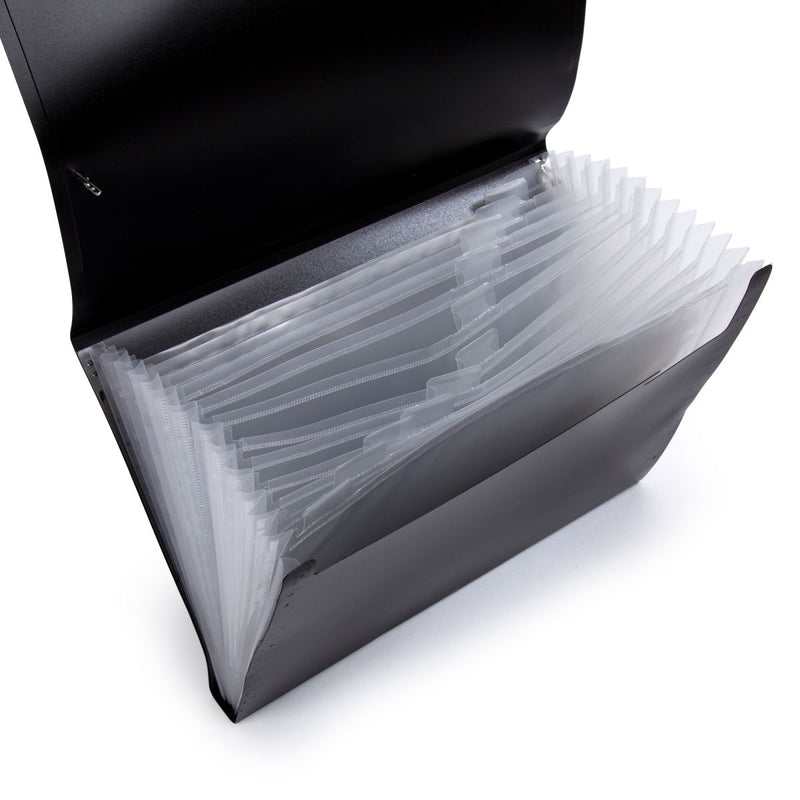 Carpeta porta documentos de 13 bolsillos 13x9.5 "  (1pza) (Viene en colores variados al azar)