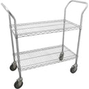 Carrito utilitario con 2 repisas de 24"x18" cromado Urrea