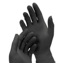 Guantes de nitrilo de 9mil, color negro, talla L Adenna