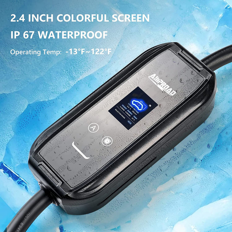 Cargador carros eléctricos Tipo1 J1772 nivel 2 10-40A 110-240V  WiFi Dual portátil o de pared