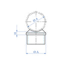 Union corremanos-poste para tubo de 42.4mm Brillante. 316.