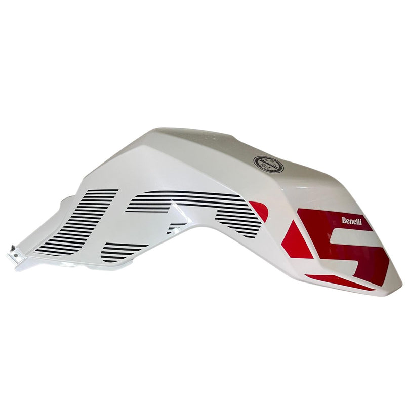 Covertor delantero derecho del tanque de combustible blanco con calcomanias (TNT135)