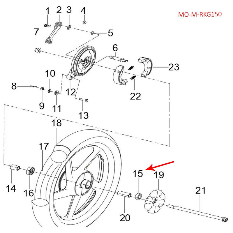 Rodamiento 6302-2RS (RGK150 /TX150/ TNT150 / TNT135 / TNT25 / TRK251 / LEONCINO250 / ZAFFERANO250)