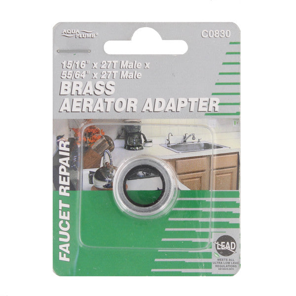 Adaptador de aireador macho-macho 15/16" - 55/64" para llave de fregador