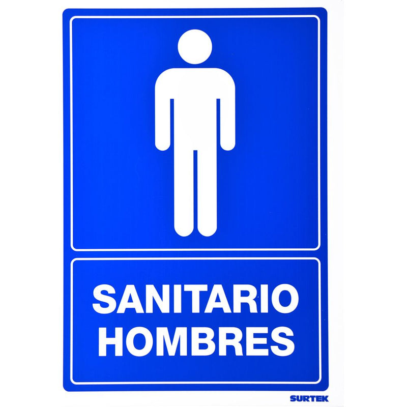 Letrero "Sanitario hombres" Surtek