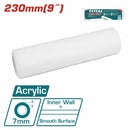 Rodillo para pintar 9" Paredes internas. Altura de la fibra 7mm. Acrílico. Cubierta para rodillo.