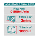 Pistola Para Pintar 20V Inalámbrica 800 ml/min. Contenedor de 1000ml. No incluye batería ni cargador. Pulverizadora. Spray.