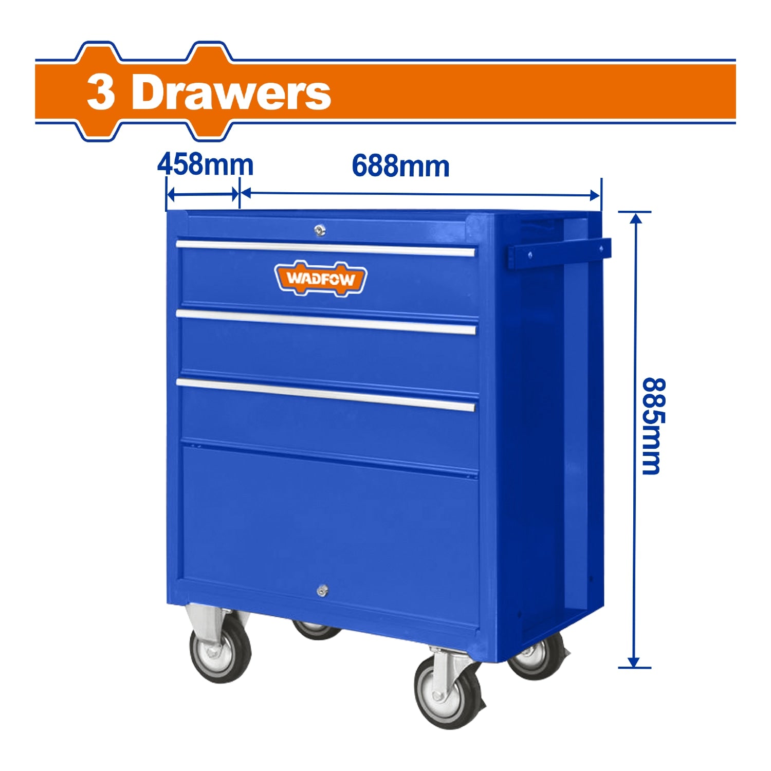 Caja Herramientas gabinete con Ruedas 3 gavetas gavinete carrito servicio mecánico (vacio) Trolley Servicio