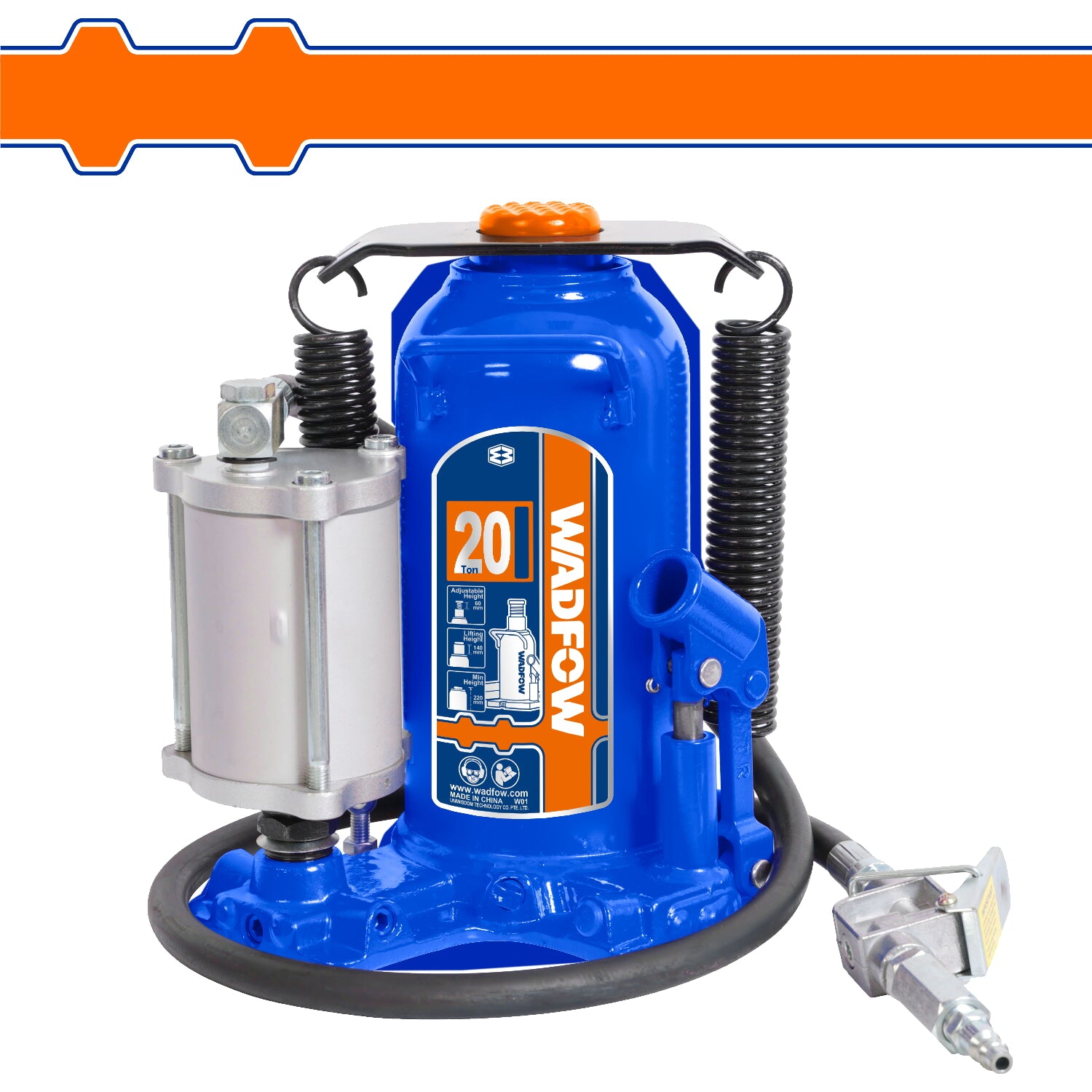 Gato Hidráulico de Botella 20 Ton. Alt. min. 260mm. Alt. Elevación: 160mm.