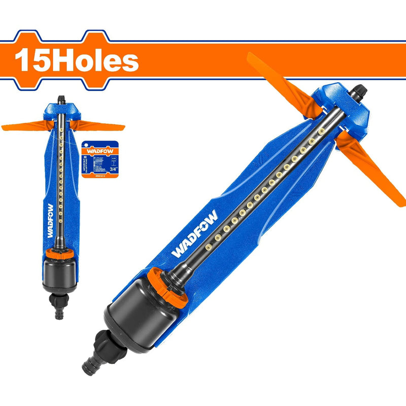 Aspersor oscilante 15 agujeros para chorros. Cubre 2202 pies cuadrados. Para riego regar