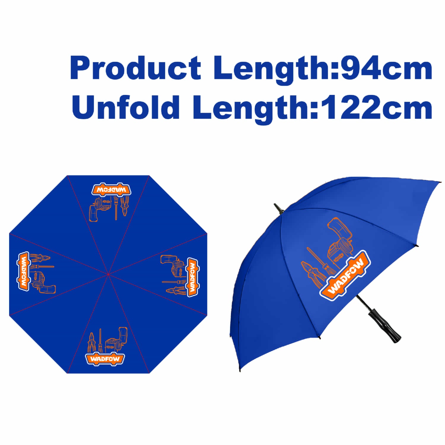 Paragua Sombrilla Wadfow Longitud 94,5 cm, Longitud extendida: 122cm Polyester.