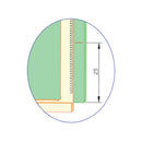 Escuadra diagonal con divisiones métricas Longitud (mm) 1050