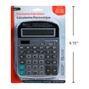 Calculadora Desk Tech de 12 dígitos con batería, alimentación dual