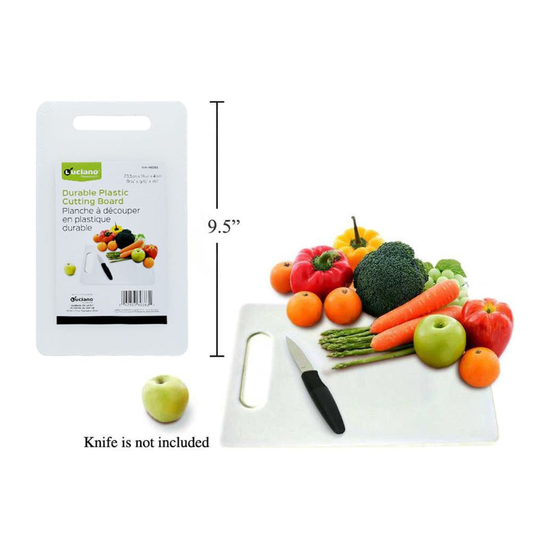 Tabla de picar cortar para cocina de PE Luciano, 24x14x0,4cm, film retráctil con inserto