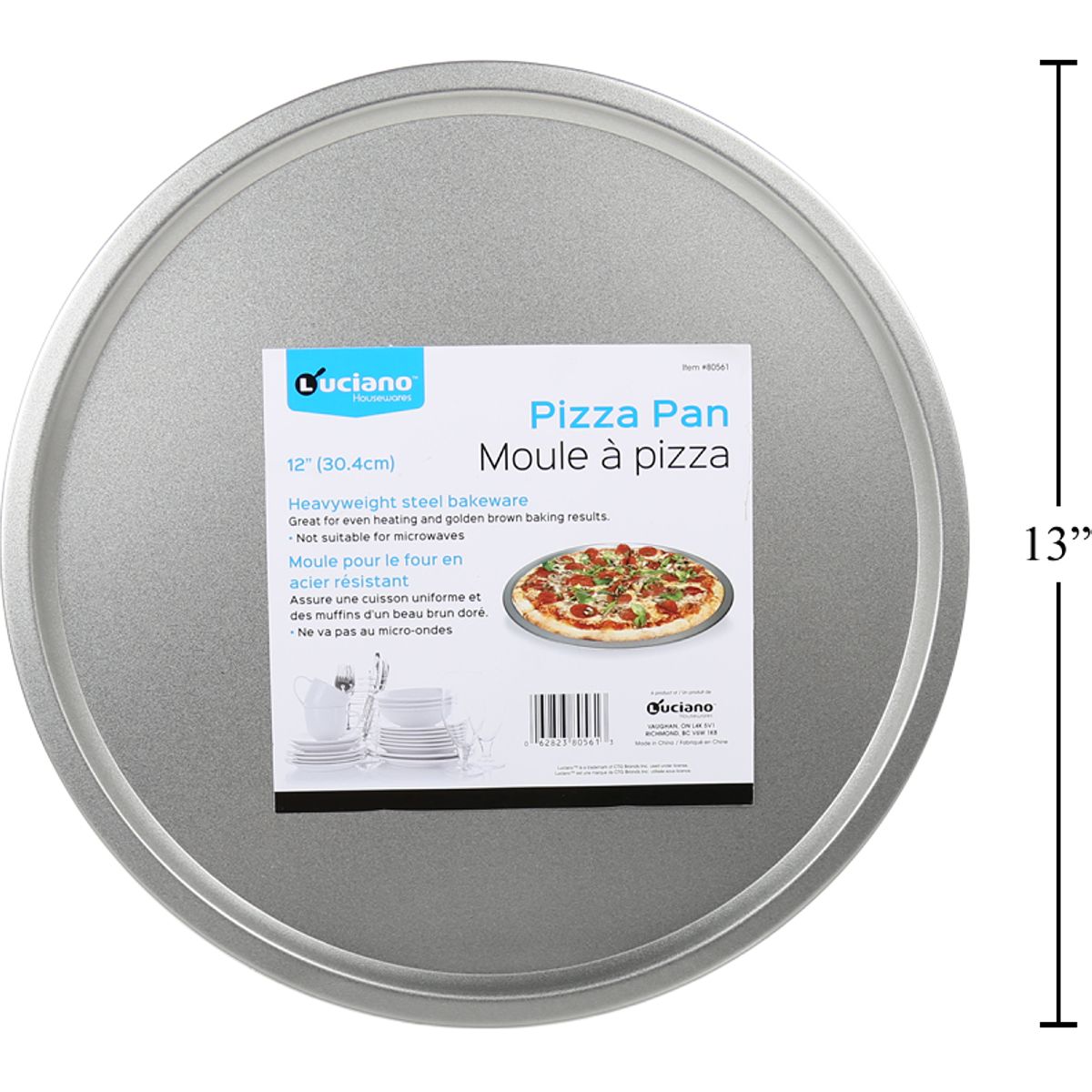 Bandeja Sartén para pizza Luciano de 12 "de diámetro