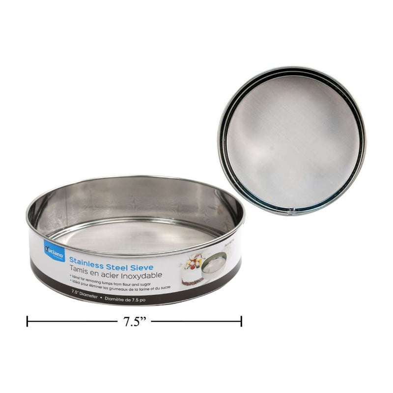 Tamiz Luciano 7.5 "Dia. S / S, malla fina