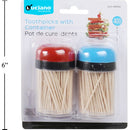 Luciano Palillos de dientes con contenedor, paquete de 2, 400 piezas