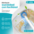 Cepillo Inodoro Desechable con 32 Repuestos y Detergente Integrado. Escobilla para Inodoro con Base Adhesiva de Pared (9.3x14.5x41.5cm) Limpieza de Servicio Retrete