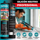 Silicón Neutro Negro Multipropósito Resistente a rayos UV 300 ml Calidad Profesional. Sellador Silicona.