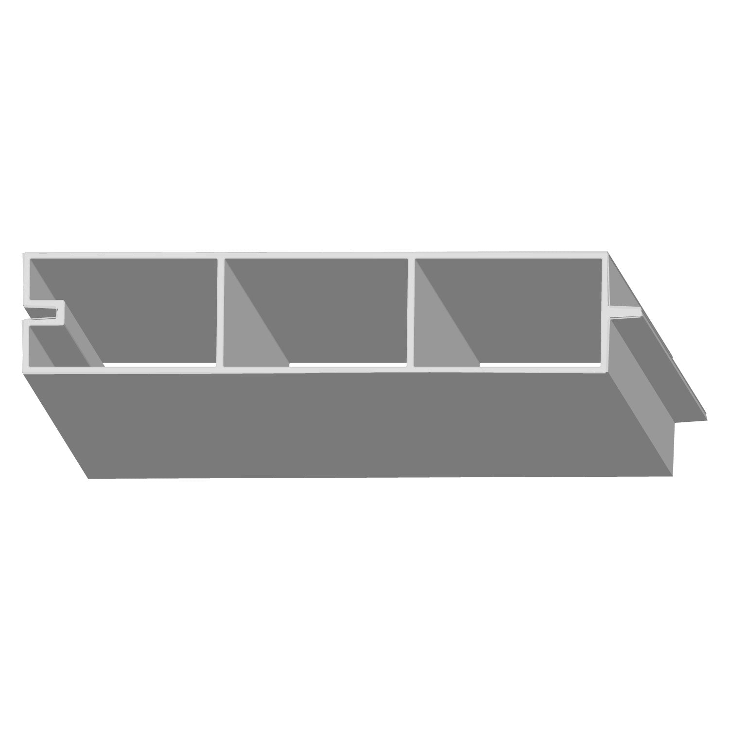 Perfil Lama para Puertas - Fijos - Portones. Espesor 1.2 mm. Largo 5.85 mts. Acabado Silver
