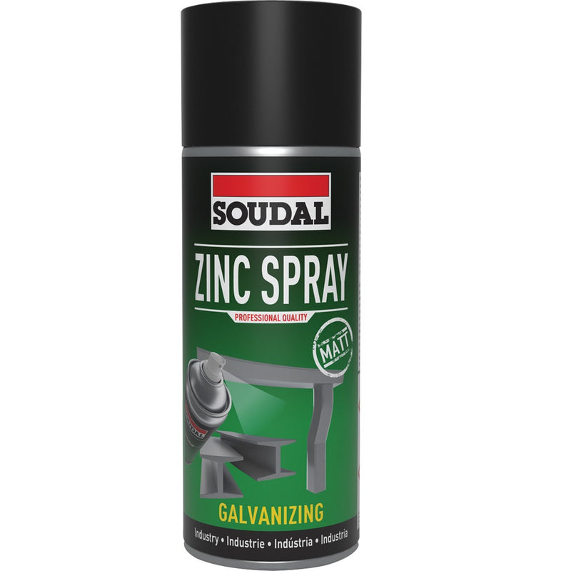 Protector de aluminio y zinc con efecto galvanizado mate 400 ml. Soudal