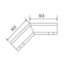 Union de vidrios a 135 grados sin perforacion.