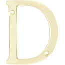 Letra D slim 4" latón brillante Lock